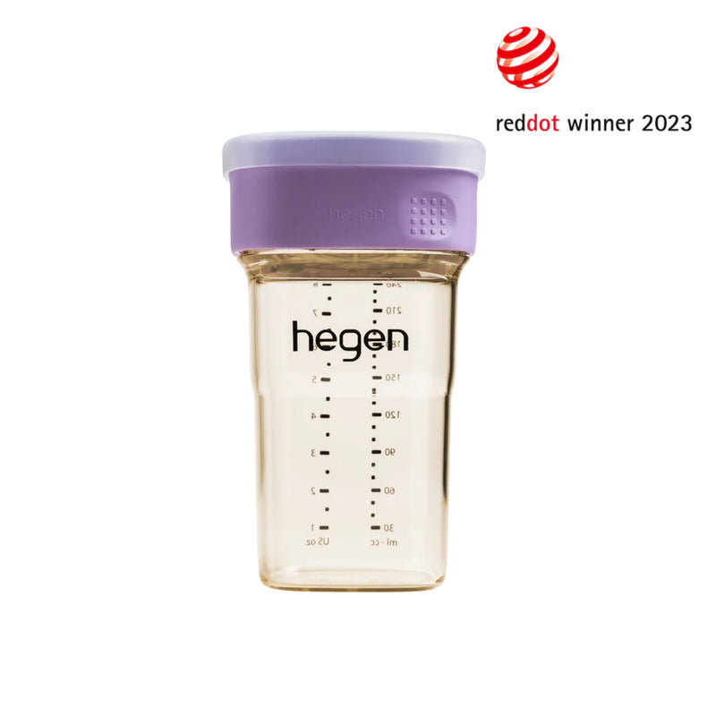 Hegen PCTO™ 240ml/8oz All-Rounder Cup PPSU White (12 months and above) Purple