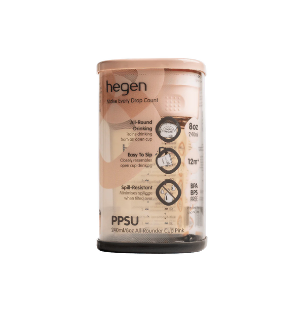 Hegen PCTO™ 240ml/8oz All-Rounder Cup PPSU  (12 months and above) Pink