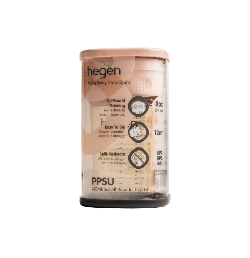 Hegen PCTO™ 240ml/8oz All-Rounder Cup PPSU  (12 months and above) Pink